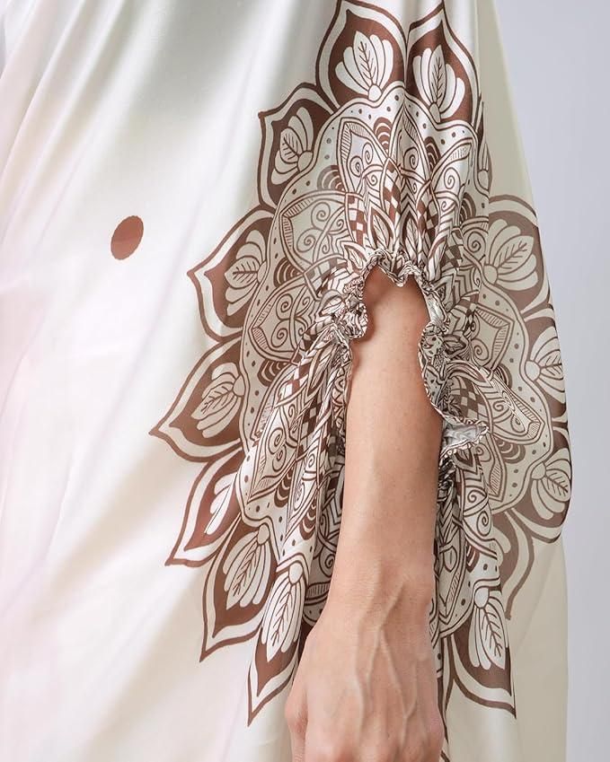 Satin Silk Printed Kaftan Saree