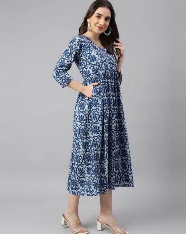 Women Solid Cotton Gown